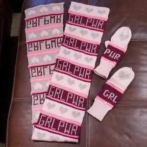 Old Navy Girl Power Scarf and Convertible Mittens
